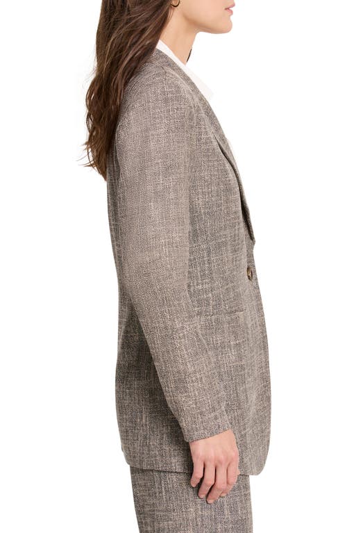 Shop Nic + Zoe Nic+zoe City Tweed Blazer In Neutral Mix