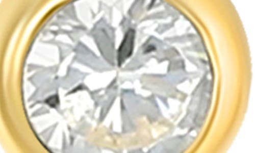 Candela Jewelry 14k Gold Bezel Set Set Stud Earrings In Clear/gold