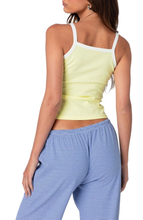 EDIKTED EDIKTED CONTRAST TRIM COTTON CROP TANK