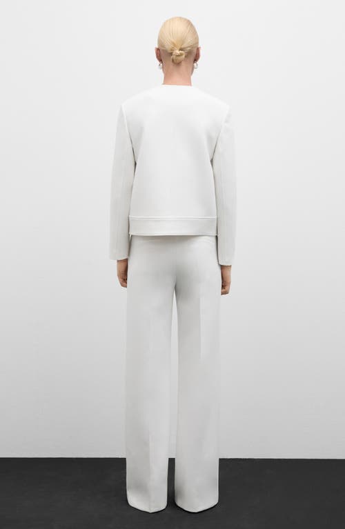 Mango Pocket Blazer In White