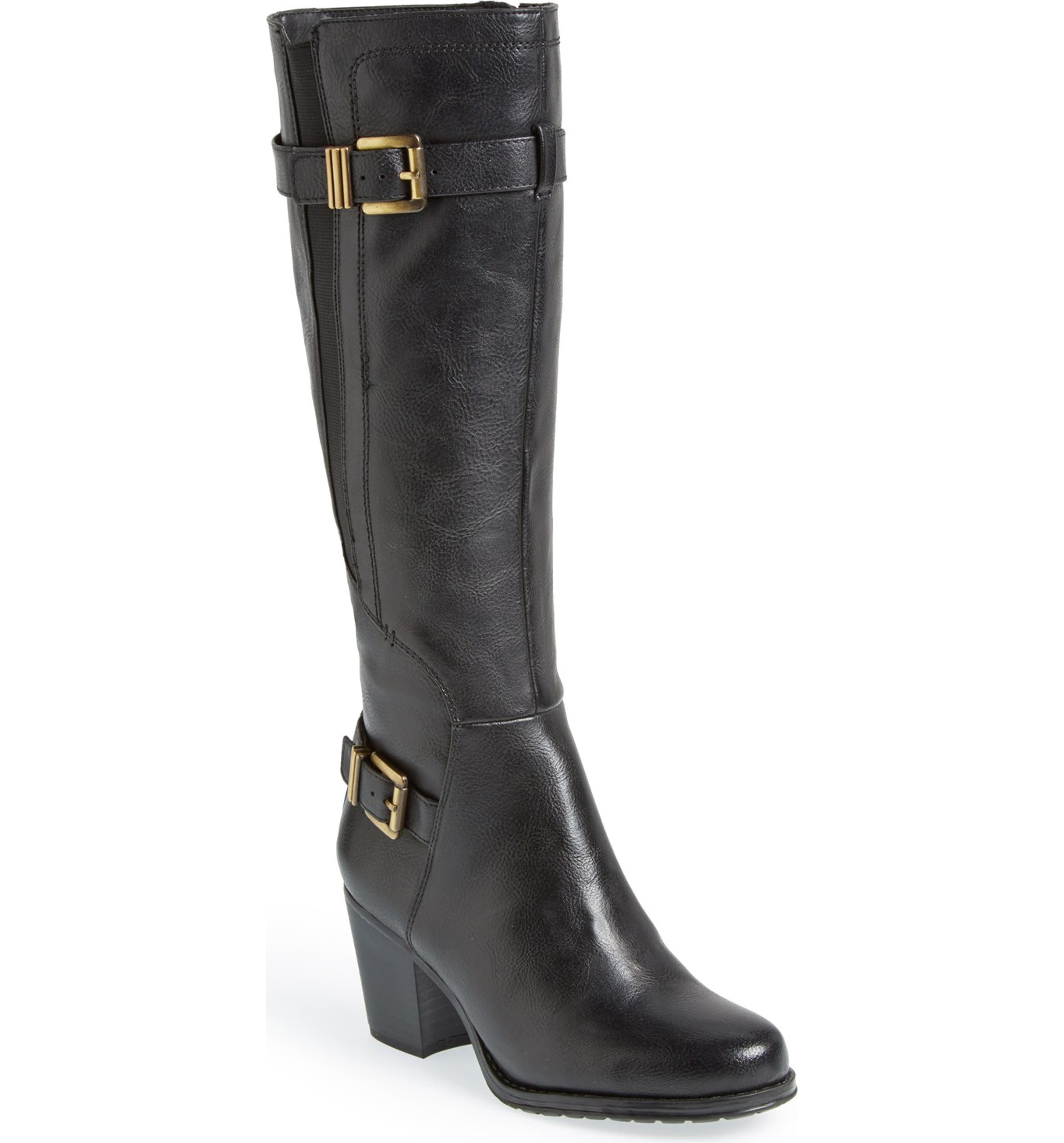 Naturalizer Daelynn Women's Knee High Boots - Heritage Buckle Strap, Contour Comfort