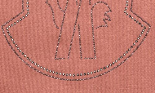 Moncler Rhinestone Sweatshirt In Pink