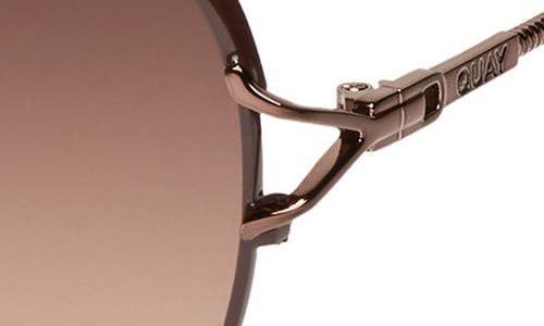 Quay High Key Twist 60mm Gradient Aviator Sunglasses In Brown