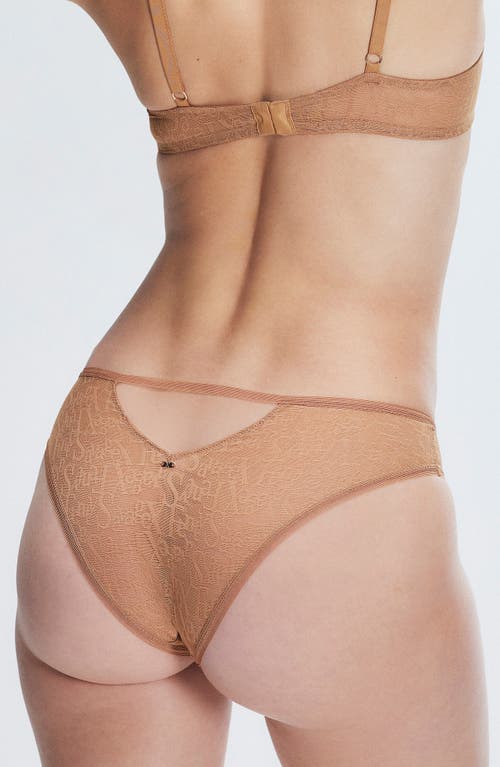 Savage X Fenty Signature Script Cheeky Briefs In Sweet Latte Nude
