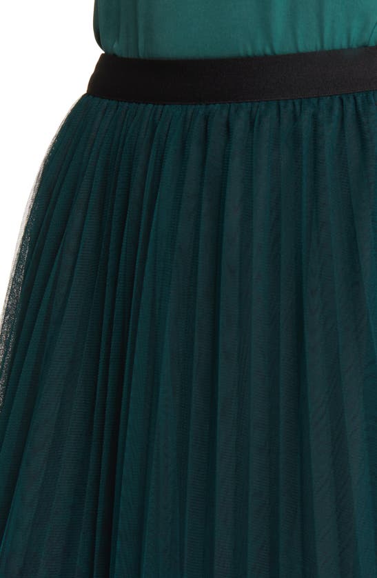 Shop Nikki Lund Elizabeth Pleated Skirt In Green