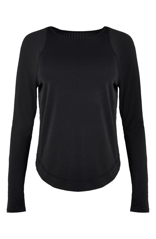 Shop Sweaty Betty Breathe Easy Run Long Sleeve T-shirt In Black