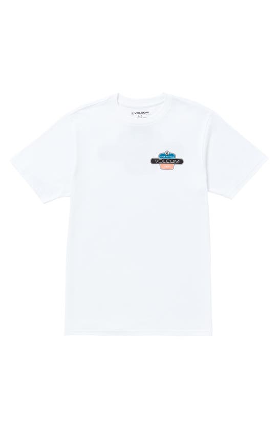Shop Volcom Kids' Back Fill Graphic T-shirt In White