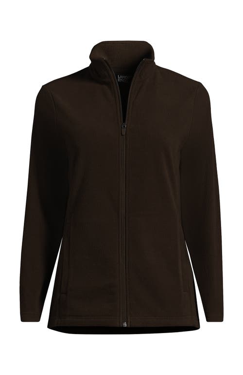 Shop Lands' End Anyweather Fleece Full Zip Jacket In Deep Chocolate