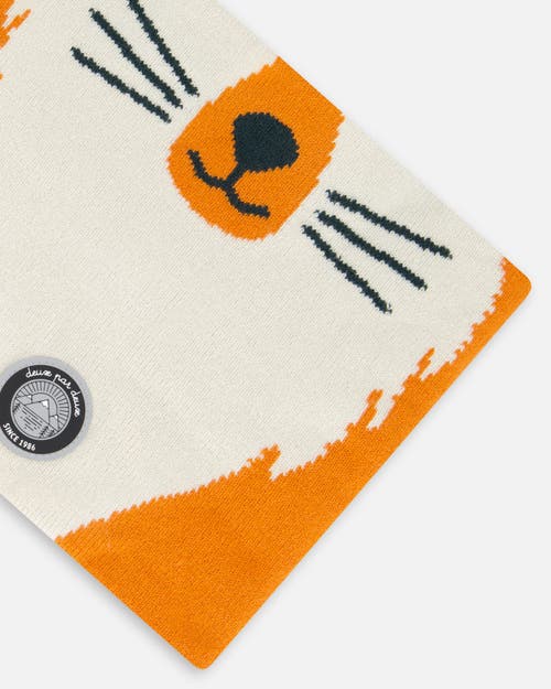 Shop Deux Par Deux Baby Boy's Knit Neckwarmer Orange Fox Face