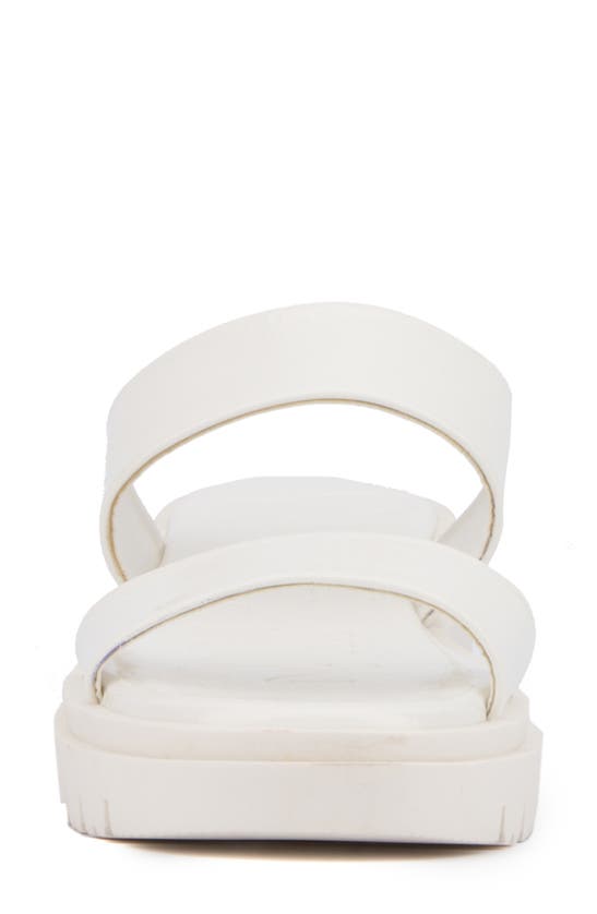 Shop Olivia Miller Tempting Platform Slide Sandal In White