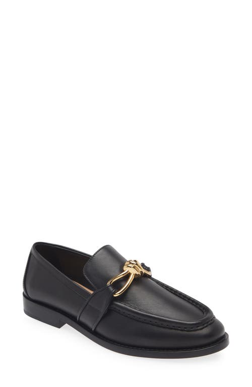 Shop Bottega Veneta Astaire Knot Bit Loafer In Black