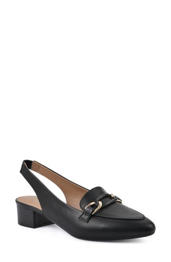 White Mountain Footwear Boreal Slingback Mule In Black