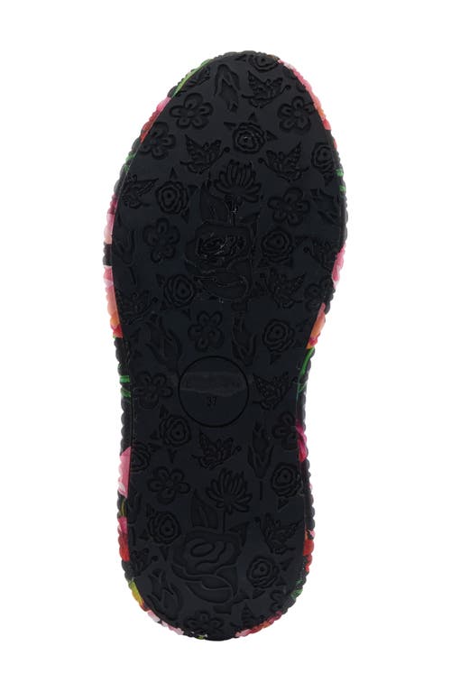 L'artiste By Spring Step Dallyn Floral Platform Sneaker In Black Multi