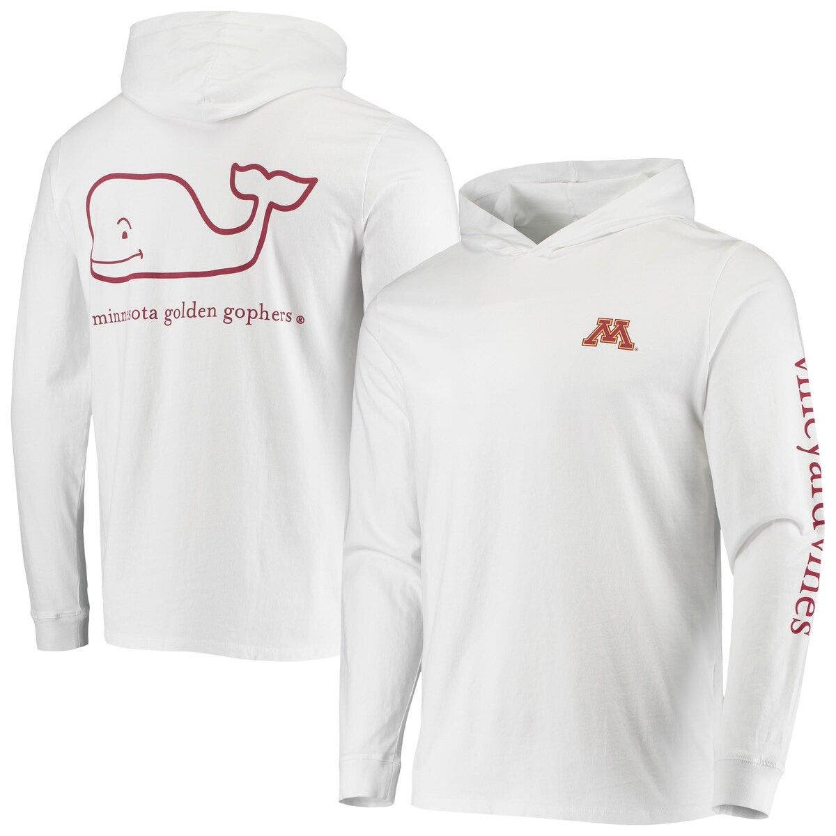 Vineyard Vines Men's Vineyard Vines White Minnesota Golden Gophers Campus  2.0 Long Sleeve Hoodie T-Shirt | Nordstrom