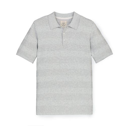 Shop Hope & Henry Mens' Short Sleeve Sweater Polo In Grey