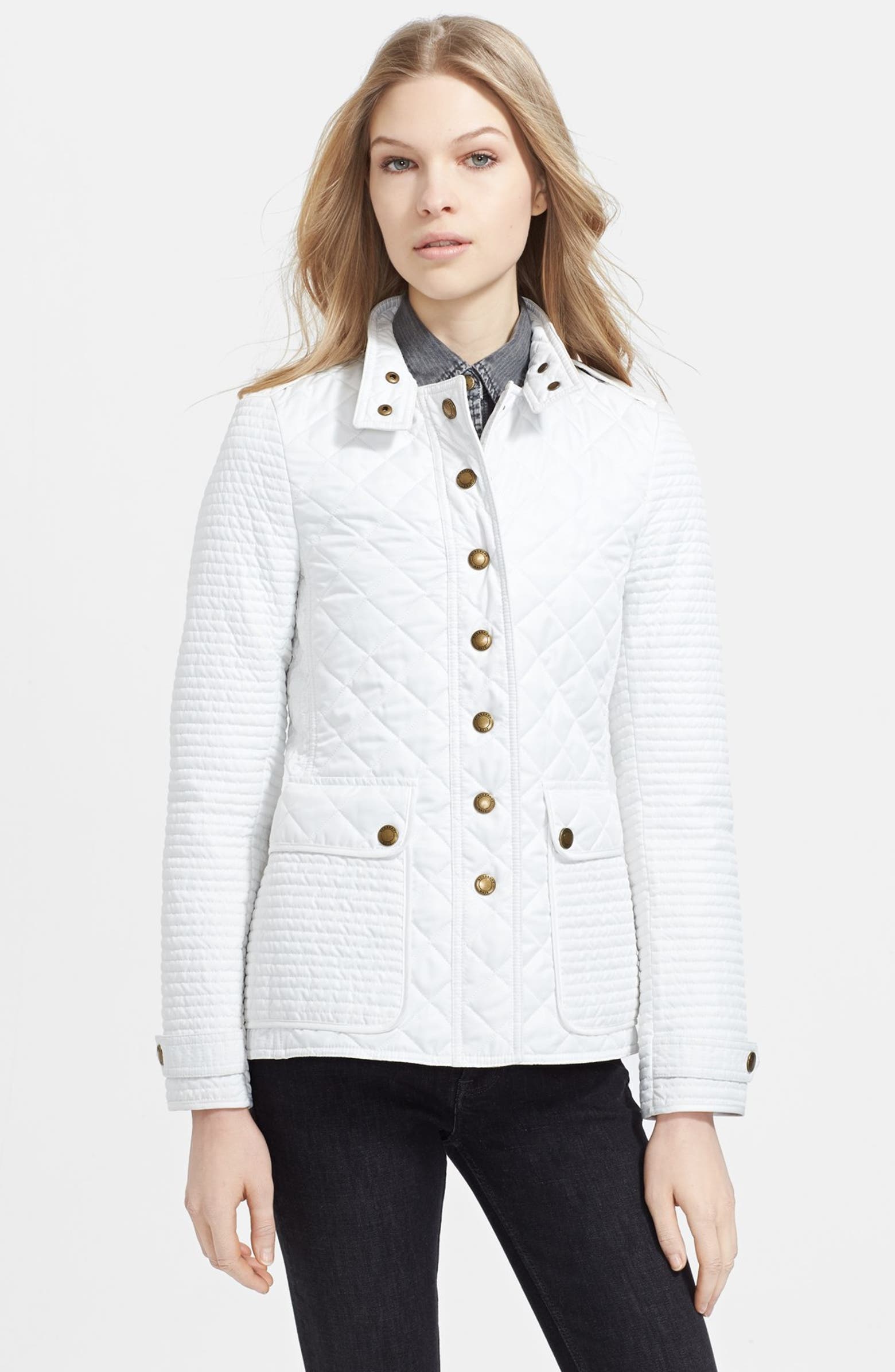Burberry Brit 'Willsmoore' Quilted Snap Front Jacket | Nordstrom