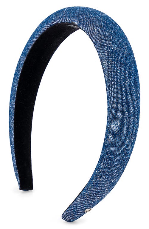 Alexandre de Paris Metallic Padded Headband in Blue at Nordstrom