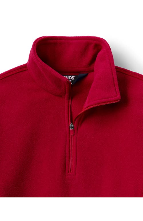 Shop Lands' End Anyweather Fleece Quarter Zip Pullover In Rich Red