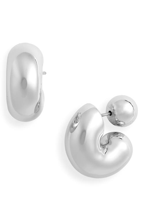 Tome Medium Hoop Earrings in High Polish Silver
