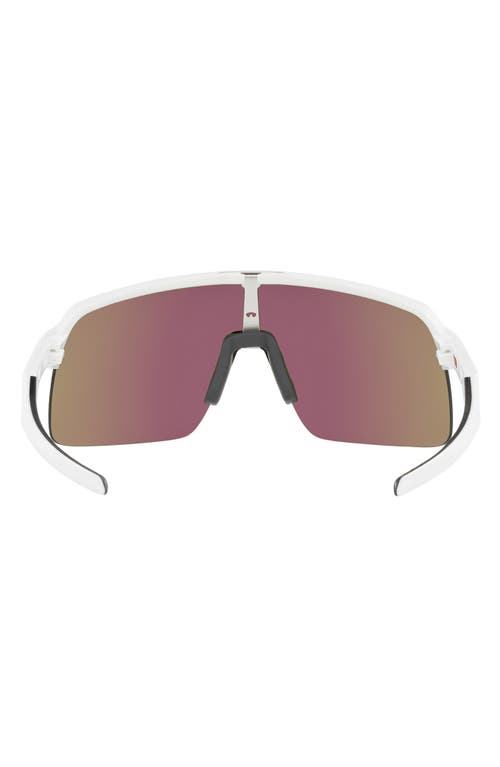 Oakley Sutro Lite 139mm Prizm™ Wrap Shield Sunglasses In White/prizm Sapphire