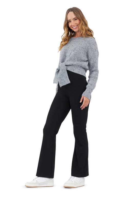 Shop Ripe Maternity Bonnie Tie Front Maternity/nursing Sweater In Grey Marle