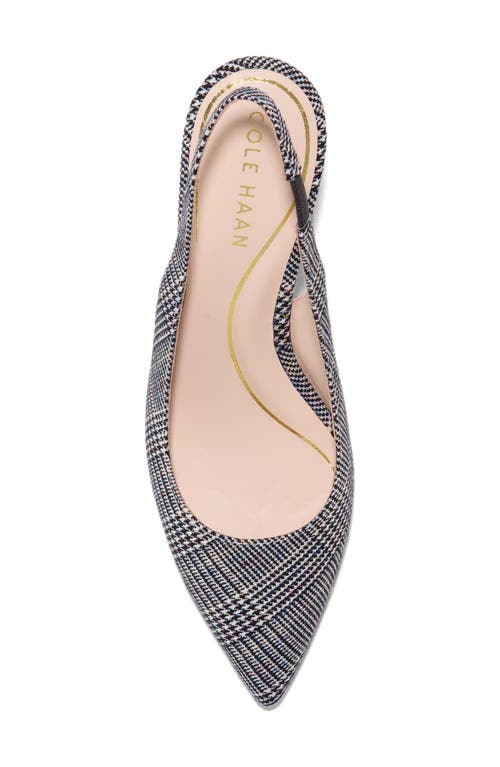 Shop Cole Haan Vandam Slingback Pump In Multi Mini Plaid Textile