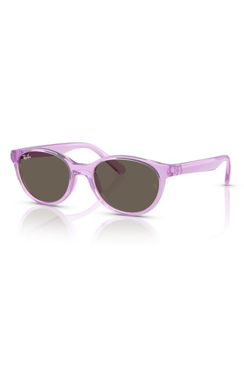 Ray Ban Ray-ban Kids' 47mm Oval Sunglasses In Transparent Violet