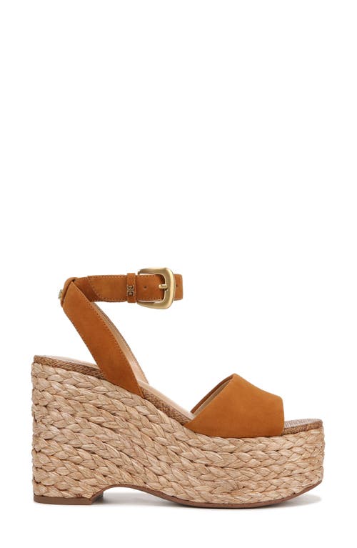 Sam Edelman April Platform Wedge Espadrille Sandal In Rustic Brown