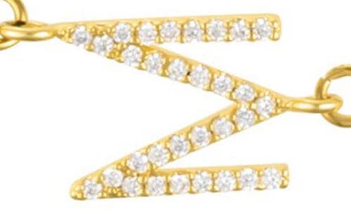 Adornia Pavé Cubic Zirconia Initial Anklet In Gold-m