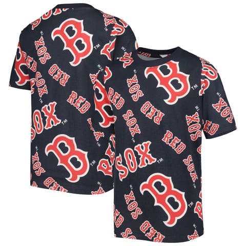 Boston Red Sox Stitches Youth Fleece Pullover Hoodie - Navy