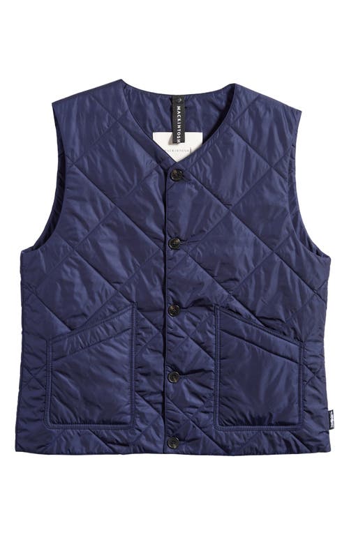 Mackintosh New Hig Water Repellent Nylon Quilted Vest In Blue