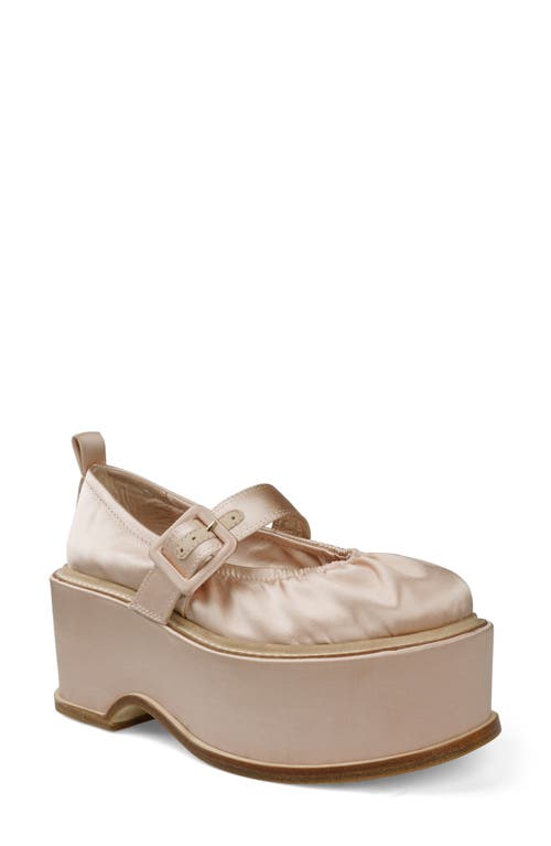 Artisan Crafted By Zigi Buxi Platform Mary Jane in Shell Satin 