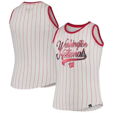 Texas Rangers New Era Girls Youth Henley Tank Top - Red