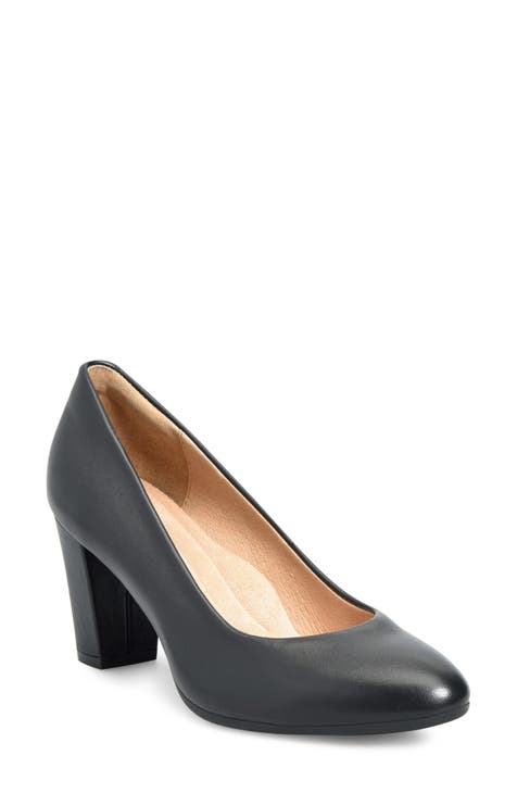 SALE @ SOFFT Söfft Black & Brown Pumps High Heels Peep Shoes Womens Sz 7.5  ❤️b1