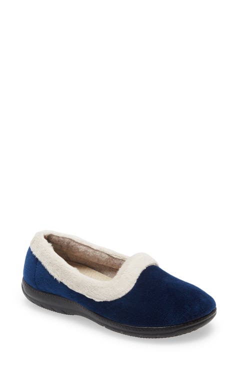 Women's Blue Fur & Faux Fur Slippers | Nordstrom