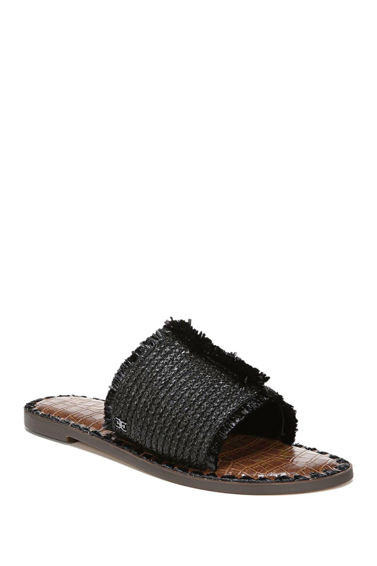 sam edelman glenda raffia slide sandal