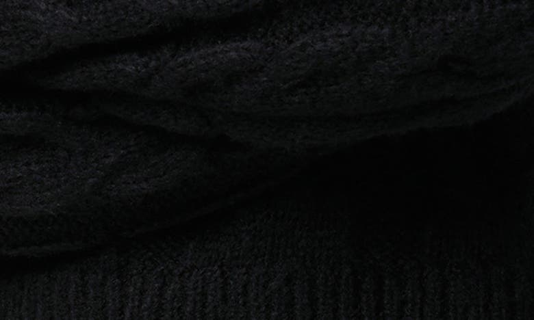 Shop Joe's The Adeline Cable Stitch Turtleneck Sweater In Black