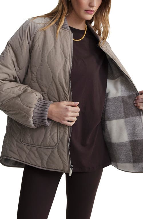 Shop Varley Reno Reversible Quilted Jacket In Fungi