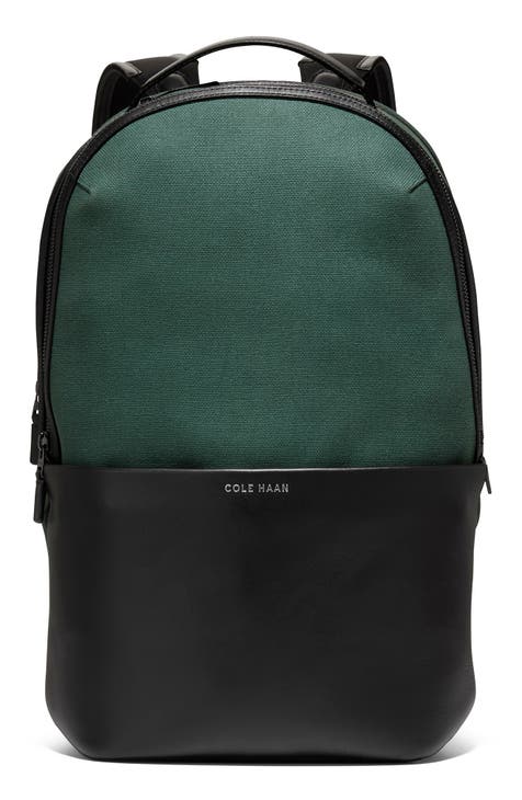 Lacoste Leather Backpack Green