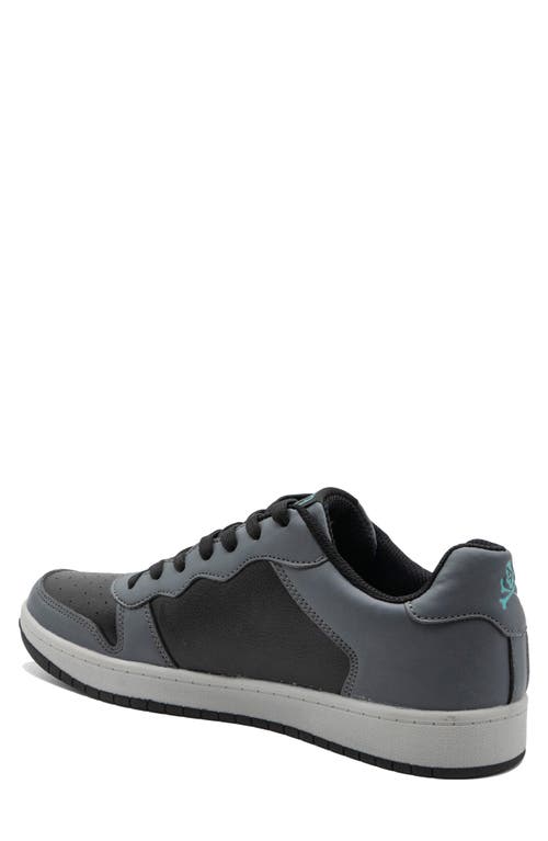 Shop Zoo York Burly Faux Leather Skate Sneaker In Black/grey