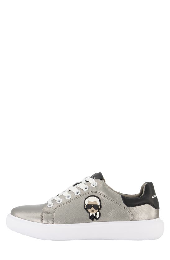 Shop Karl Lagerfeld Paris Head Sneaker In Silver