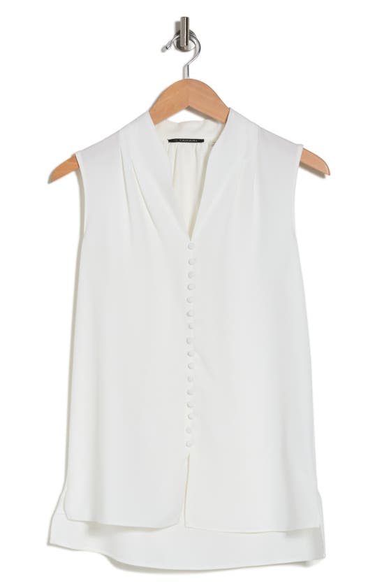 T Tahari Sleeveless Blouse In Ivory