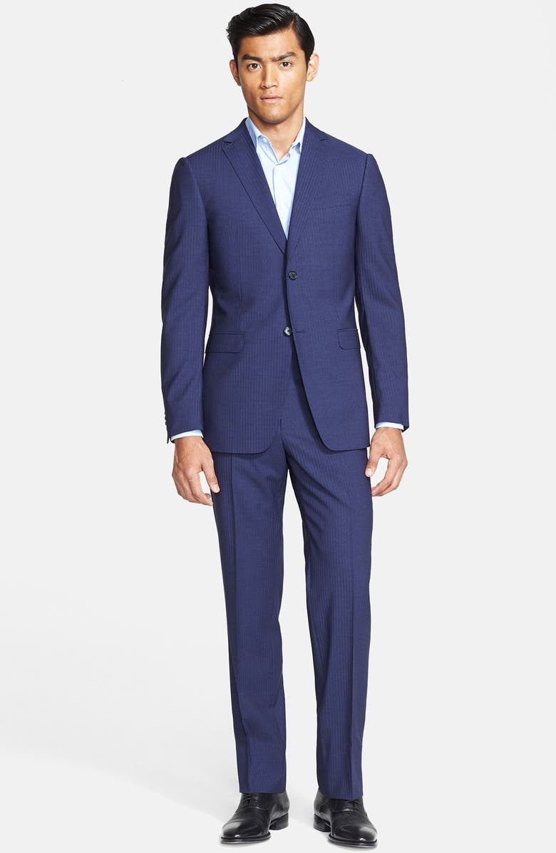 Z Zegna 'High Blue' Trim Fit Shadow Stripe Suit | Nordstrom