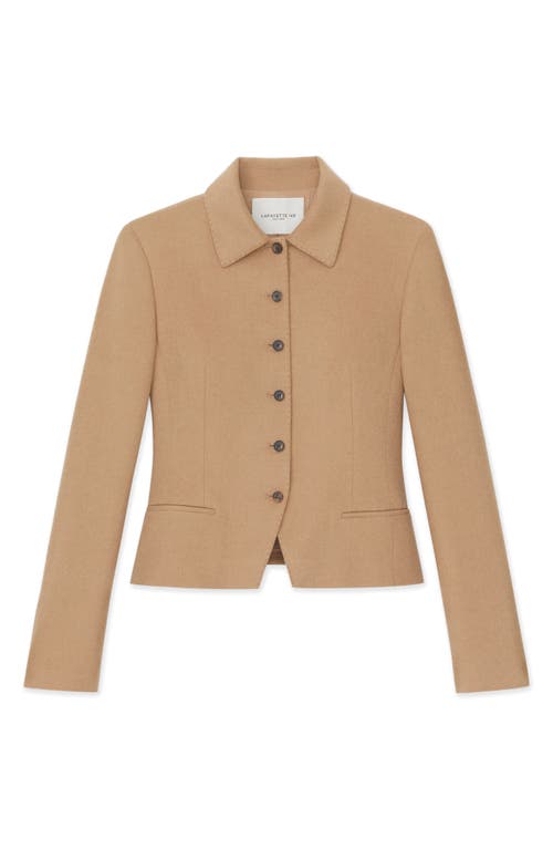 Shop Lafayette 148 New York Tailored Camel Hair Crop Jacket