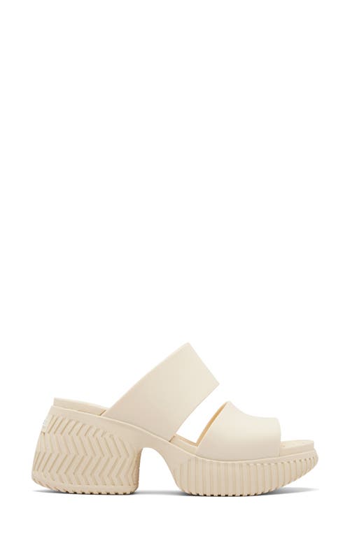 Shop Sorel One Streetworks Platform Slide Sandal In Honey White/sea Salt