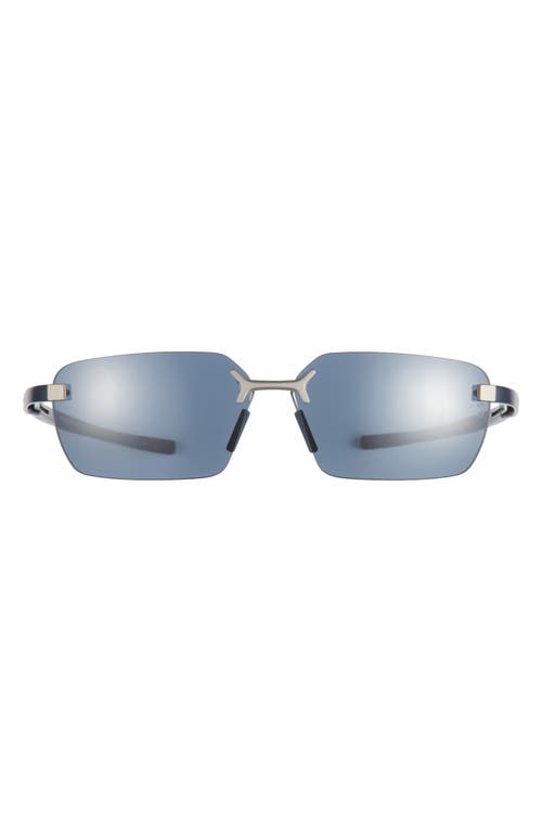 Shop Tag Heuer Flex 59mm Rectangular Sport Sunglasses In Matte Blue/blue