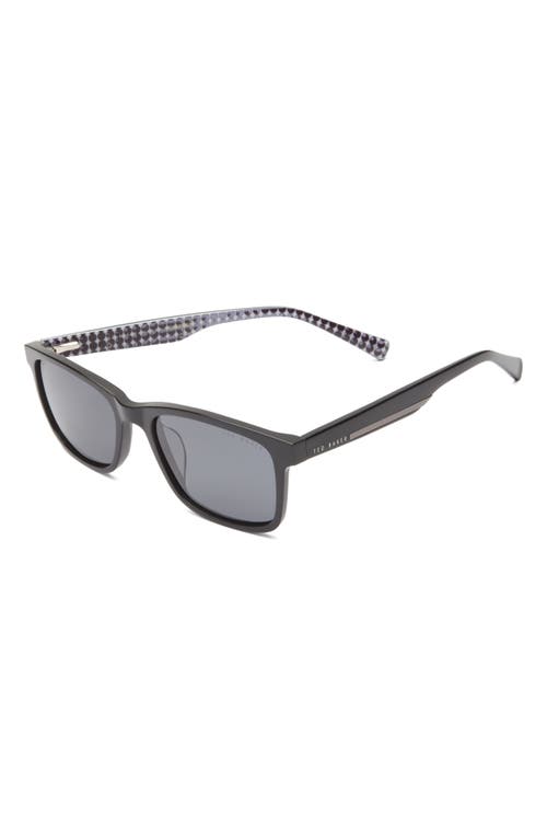 Ted Baker London 54mm Polarized Square Sunglasses In Black