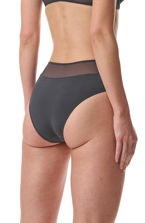 Shop Wolford Mesh Panel Briefs In Black