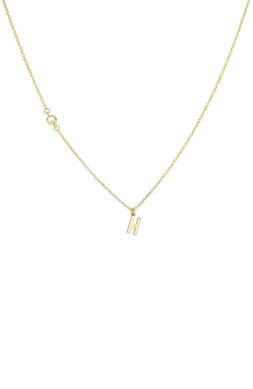 Panacea Initial Pendant Necklace in Gold H at Nordstrom