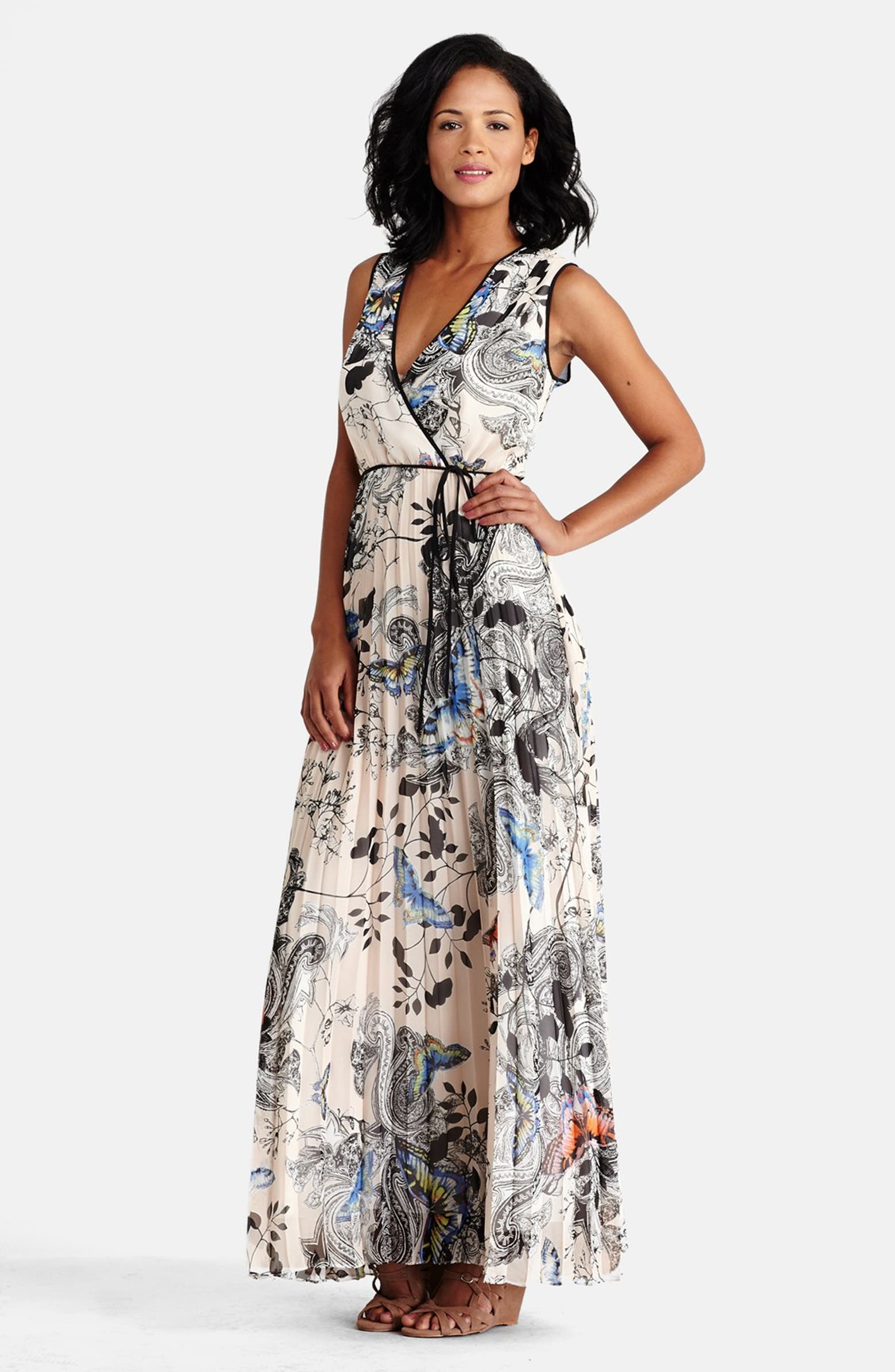 Donna Morgan Print Wrap Maxi Dress | Nordstrom